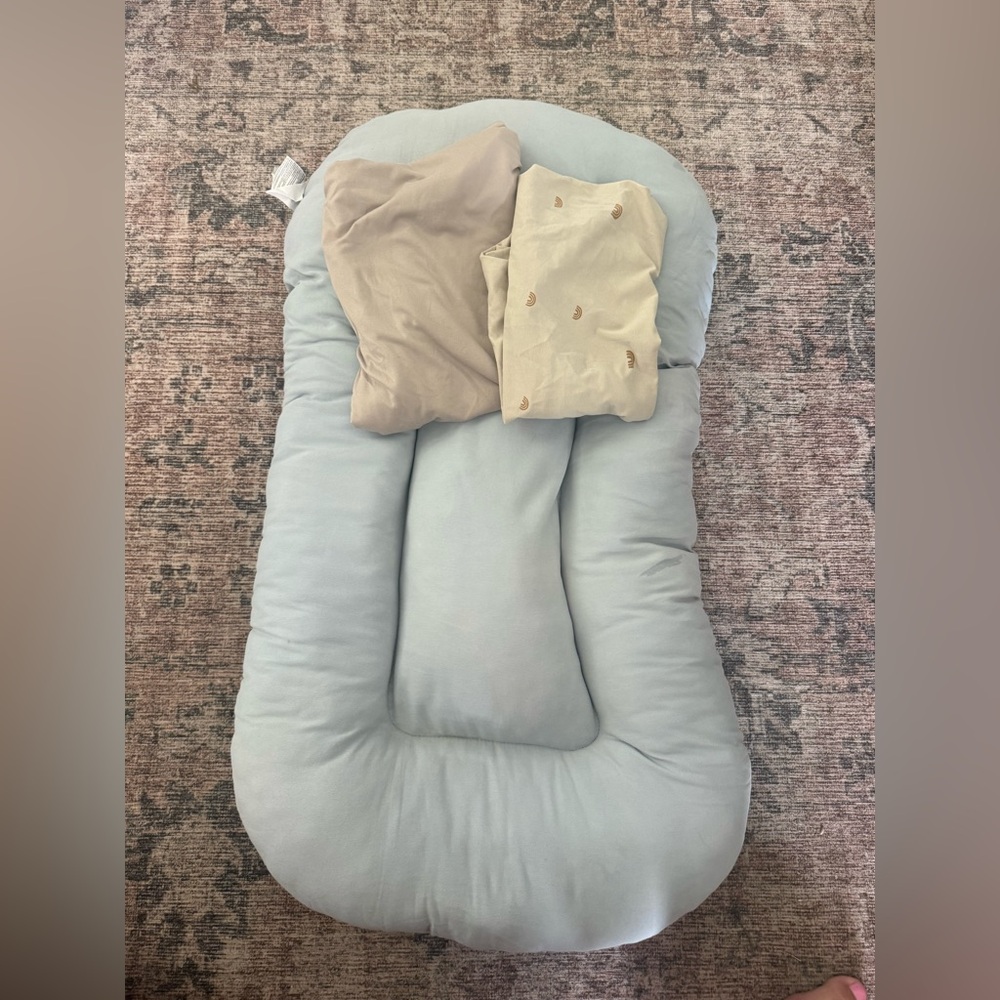 Infant Lounger with 2 covers- used condition